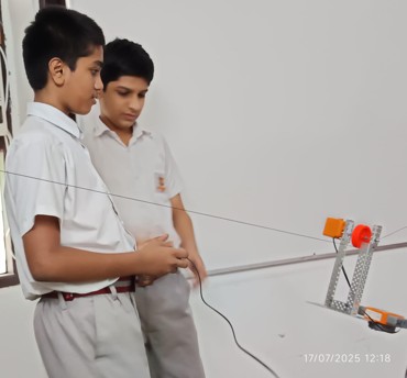 GPIS Class 8-B Students Create Innovative Cable Car Model
